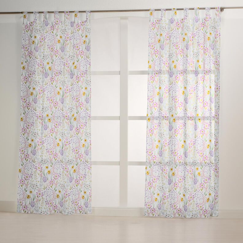 Bomullstyg Poplin påskliljor – elfenbensvit/ljus gammelrosa,  image number 8