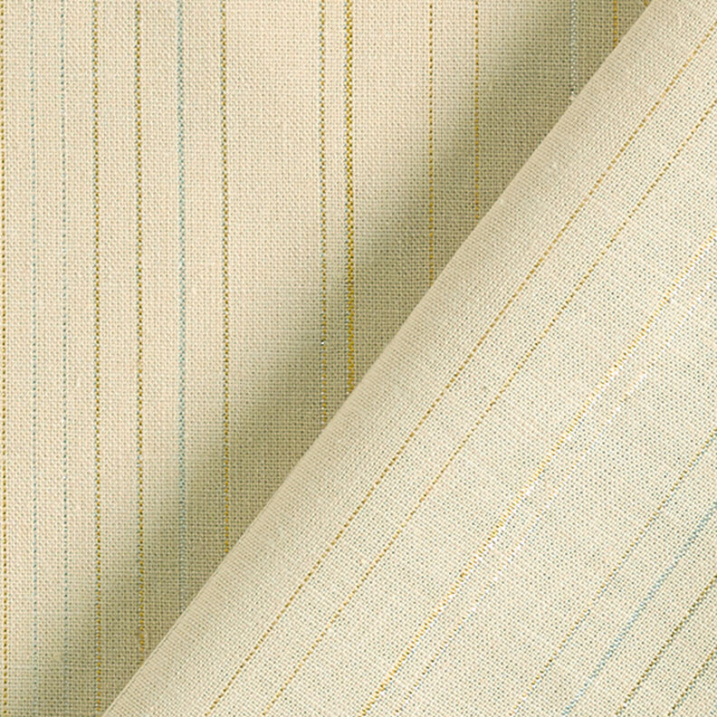 Linne-bomullskvalitet Glitterränder – beige, image number 4
