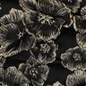 Jacquard 3D-effektblommor – svart/mandel,  thumbnail number 2