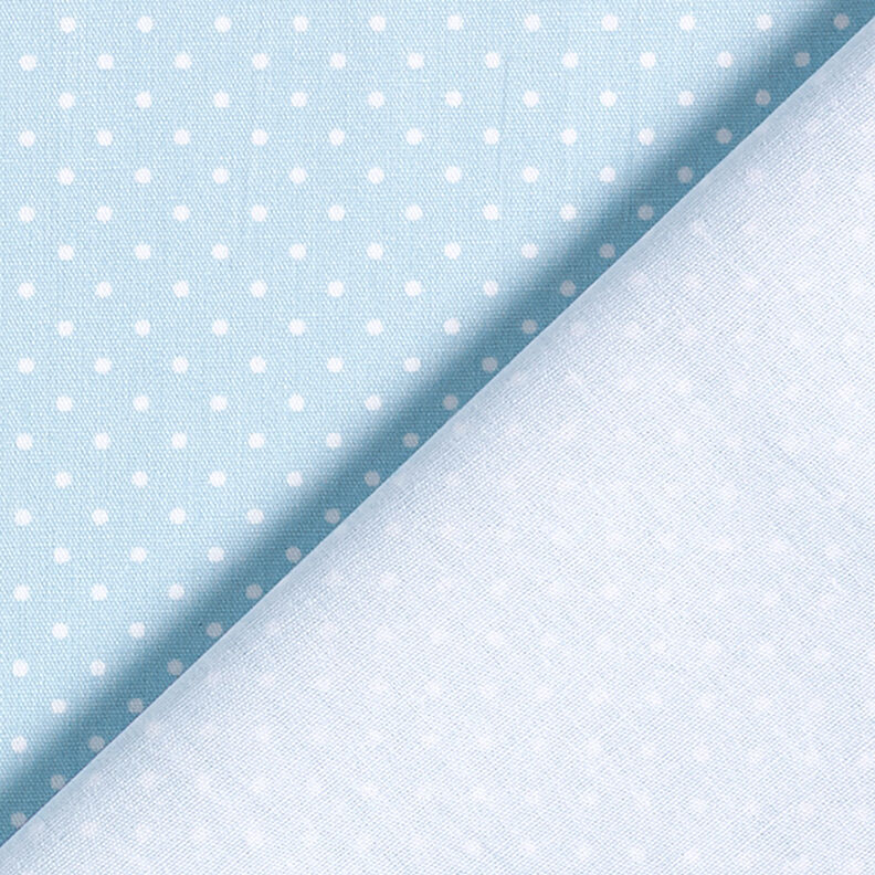 Bomullspoplin Små prickar – ljusblått/vit,  image number 4