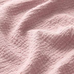 Muslin/Dubbel-krinkelväv dobby – ljus gammelrosa, 