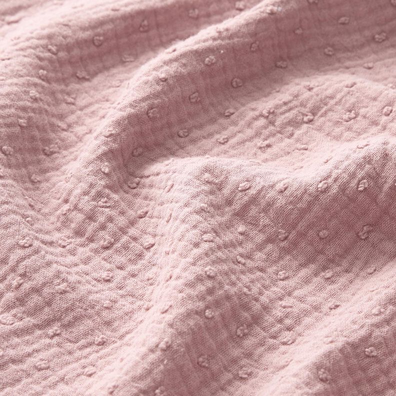 Muslin/Dubbel-krinkelväv dobby – ljus gammelrosa,  image number 2