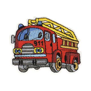 Applikation Brandbil [ 4 x 5 cm ] – chiliröd, 