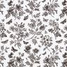 Viskostyg Blommor och fjärilar – vit/svart,  thumbnail number 1