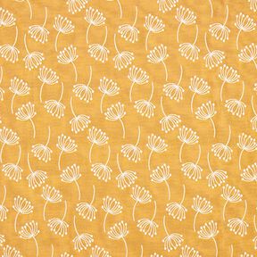 Möbeltyg Jacquard Maskrosor – senap, 