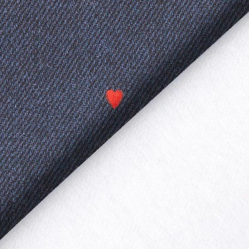 Bomullsjersey hjärtan med jeanslook Digitaltryck – blågrått/eldröd,  image number 4