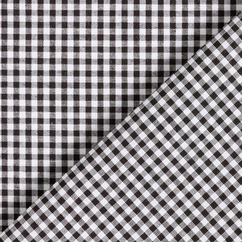 Bomullspoplin Små vichyrutor, garnfärgade – svart/vit,  image number 6