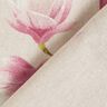 Dekorationstyg Halvpanama magnoliablommar – bleklila/natur,  thumbnail number 4