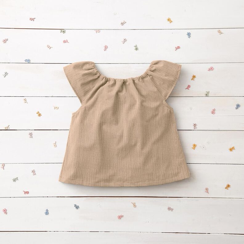 Muslin/Dubbel-krinkelväv – mörkbeige,  image number 8