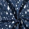 Bomullstyg Poplin Små julgranar – marinblå/vit,  thumbnail number 3