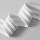 Randigt gummiband [40 mm] – vit/silver,  thumbnail number 2