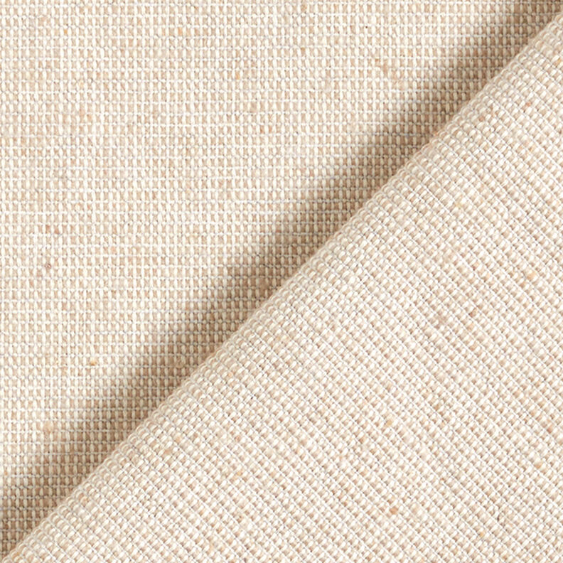 Dekorationstyg halvpanama ribbstruktur återvunnen bomull – beige,  image number 3