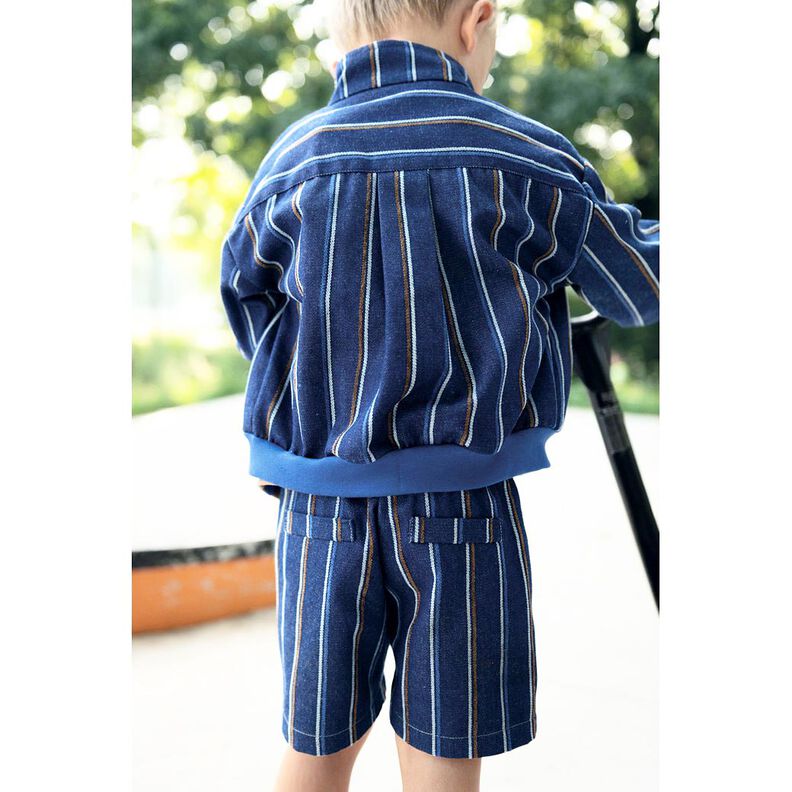 Jeans invävda ränder | Poppy Fabrics – indigo,  image number 5