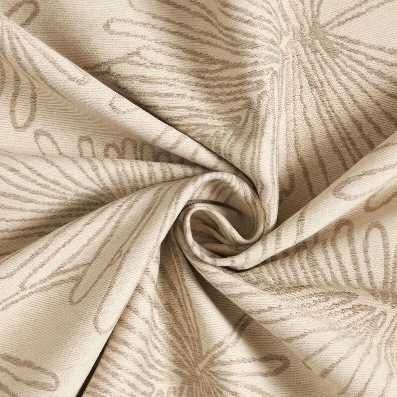 Dekorationstyg Jacquard bladkonturer – natur, image number 3
