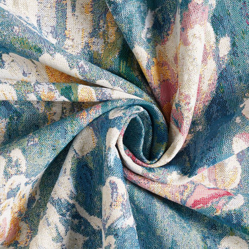 Dekorationstyg Gobeläng näckrosor – ljusbeige/grön, image number 3