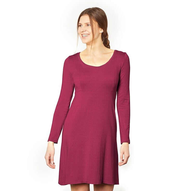 Bomullsjersey medium enfärgad – purpur, image number 4