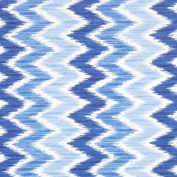 Behandlad bomull ikat-tryck – blå/vit,  image number 1