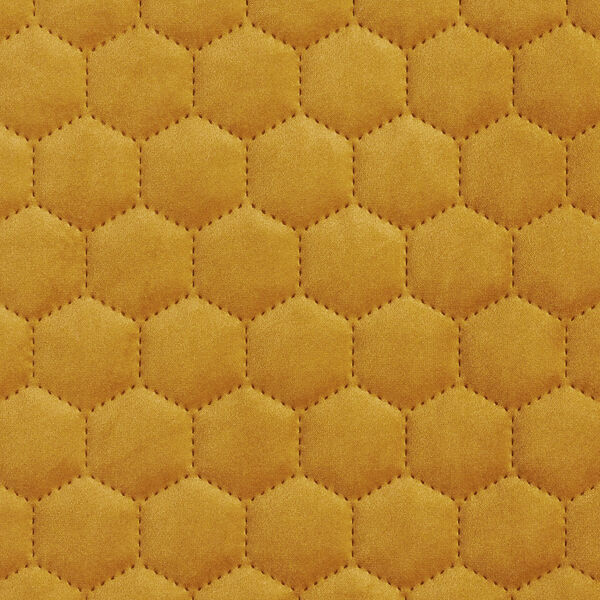 Stoppningstyg quiltad sammet vaxkakor – senap, image number 1