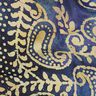 Fin bomullsbatist Batik Paisley – havsblå/sand,  thumbnail number 2