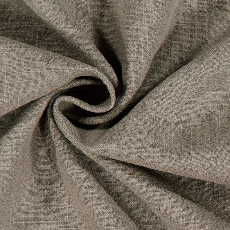 Linnetyg ramie mix stonewashed, kraftig kvalitet – mörk gråbrun, image number 2