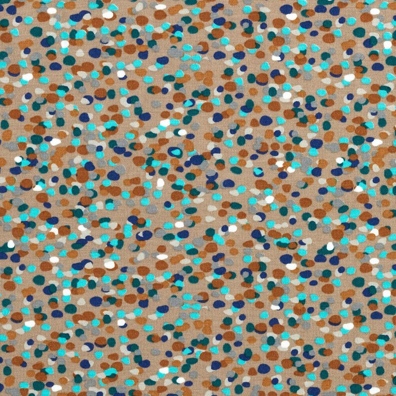 Bomullsjersey färgglad konfetti – dyn/blågran,  image number 1