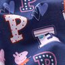 Bomullspoplin Peppa gris-bokstäver Licenstyg | ABC Ltd – indigo,  thumbnail number 2