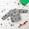French Terry Sommarsweat dinosaurier &ndash; silver/svart,  thumbnail number 5