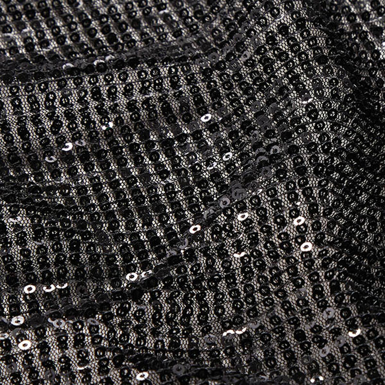 paljetter plissé – svart,  image number 2