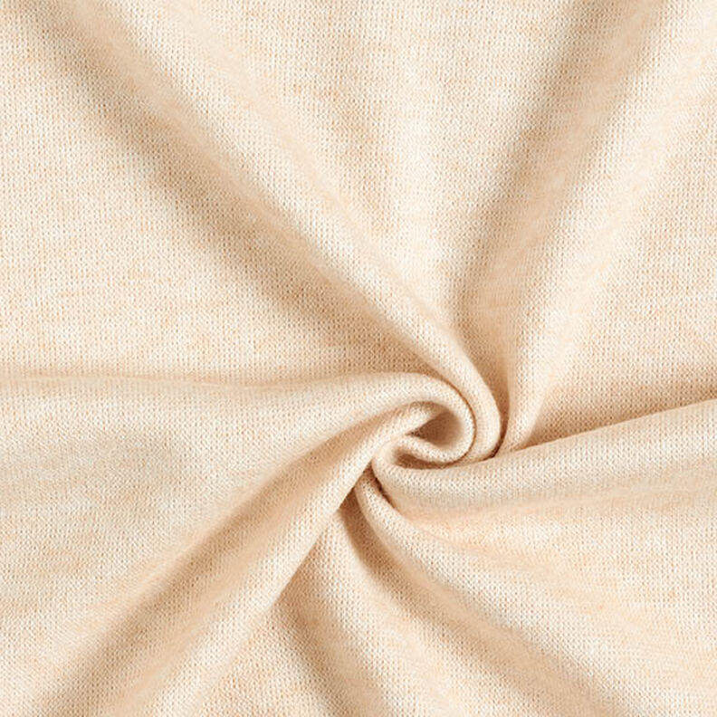 Stickat tyg Viskosmix Melange – kräm,  image number 1