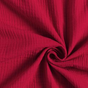 GOTS Muslin/Dubbel-krinkelväv | Tula – kaminrött, 
