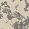 Dekorationstyg Canvas kinesisk trana – sand/grått,  thumbnail number 6