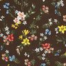 Viskosjersey småblommor – mörkbrun/eldröd,  thumbnail number 5