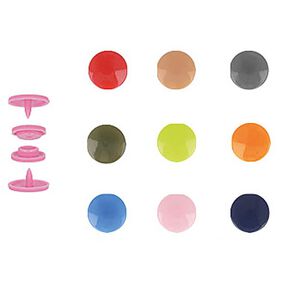 Tryckknappar [ 30 styck / Ø12 mm ] – rosa, 