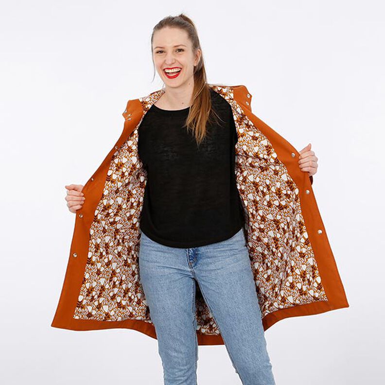 FRAU KARO - fodrad parkas med huva med påsydda fickor, Studio Schnittreif | XS - XXL,  image number 3