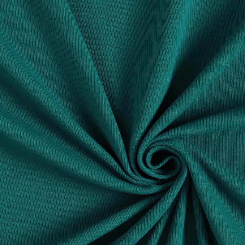 Ribbad jersey fint 2-1-1-1 revbensm&ouml;nster &ndash; m&ouml;rkgr&ouml;n,  image number 1