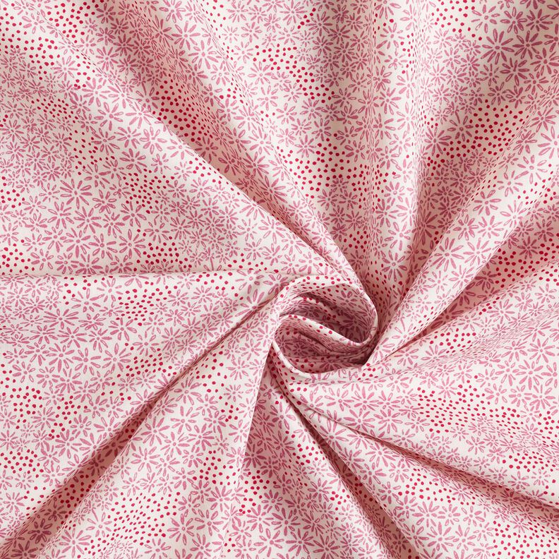 Bomullspoplin blomfrön – vit/pastellviolett,  image number 3