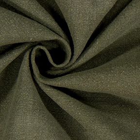 Linnetyg ramie mix stonewashed, kraftig kvalitet – mörk–oliv, 