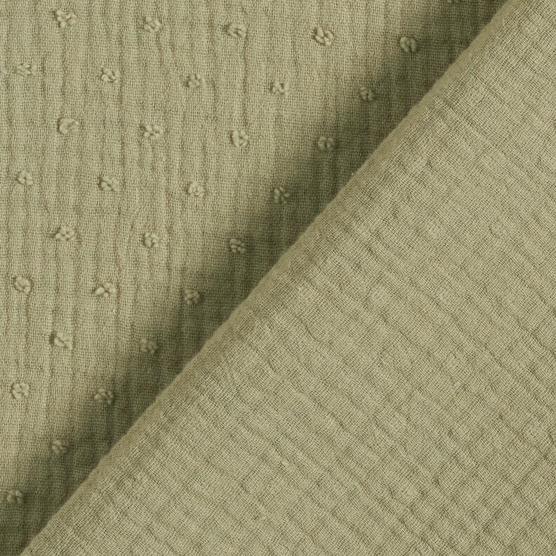 Muslin/Dubbel-krinkelväv dobby – vass,  image number 4