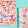 Bomullssatin Japanese Anamone | Nerida Hansen – pastellviolett/aquablått,  thumbnail number 5