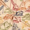 French Terry Sommarsweat Byggplatsfordon | Poppy Fabrics – beige/marinblått,  thumbnail number 3