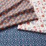 Bomullstyg Poplin Små blommor – indigo/ljus gammelrosa,  thumbnail number 5
