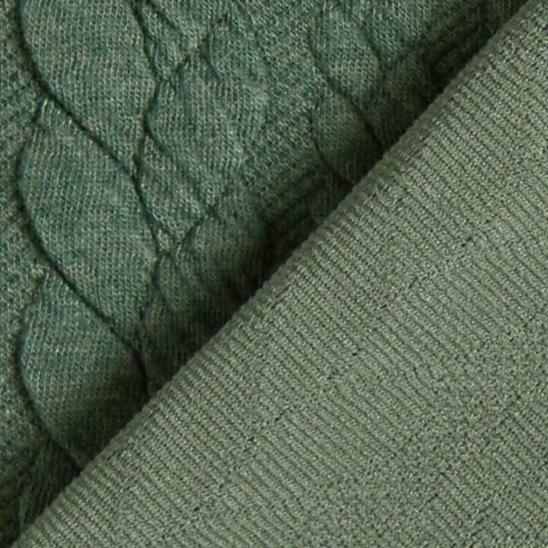 Jerseyjacquard Cloqué Flätat mönster – mörkgrön,  image number 4