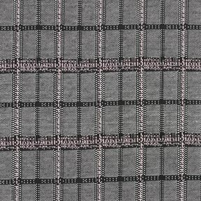 Stickad jacquard rutig – svart/vit, 