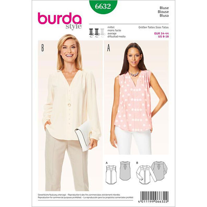 Blus, Burda 6632,  image number 1