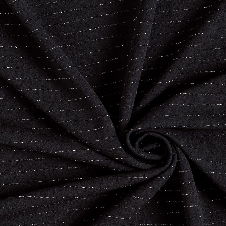 byxtyg med stretchigt glitter randigt – svart/silvermetallic,  image number 3