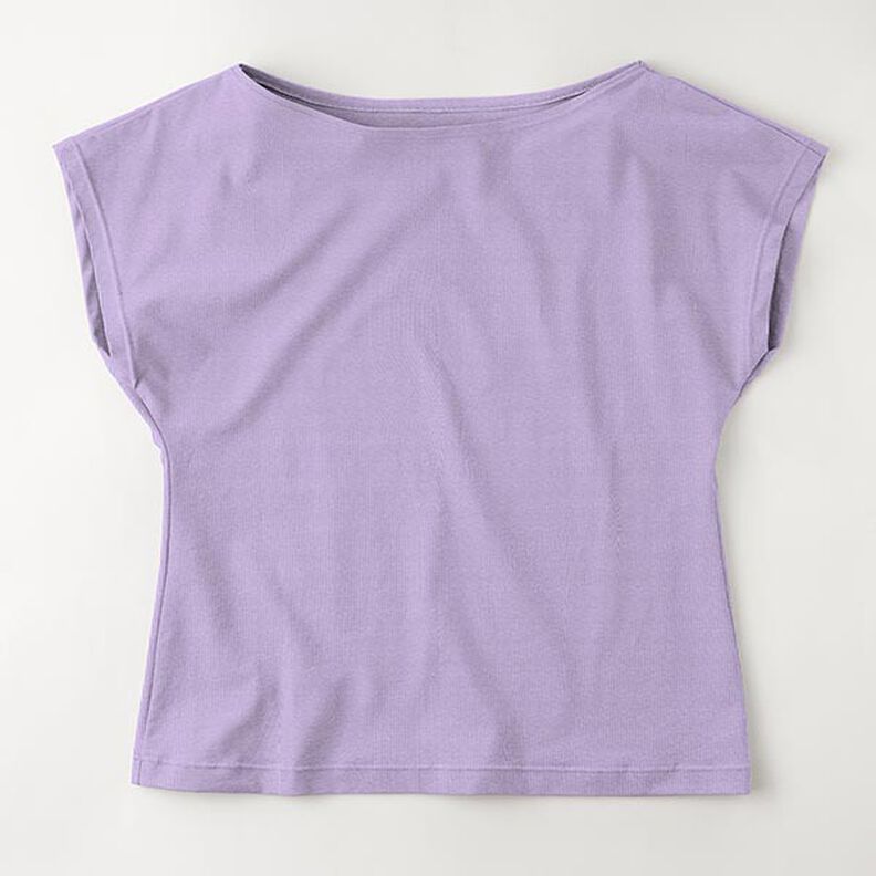 Bomullsjersey medium enfärgad – fläder,  image number 8