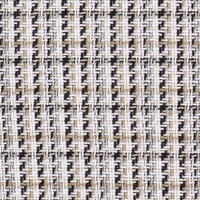 grovt kapptyg glittergarn rutigt &ndash; vit/beige,  image number 1