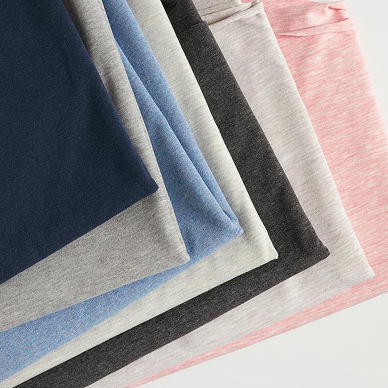 Bomullsjersey Medium Melange – antracit, image number 5