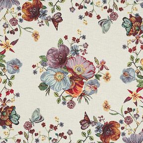 Dekorationstyg Gobelängstycke Blommor – beige, 