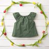 Muslin/Dubbel-krinkelväv Engelskt broderi blomrankor – mörkgrön,  thumbnail number 6